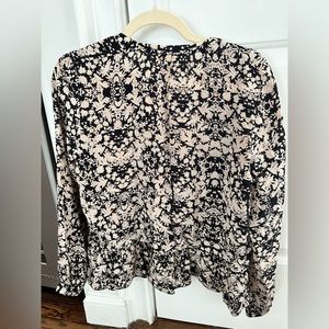 EC silk blouse black and beige size 4